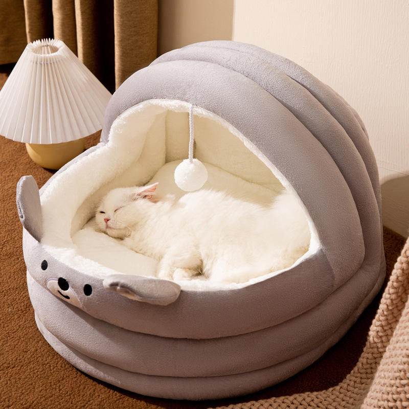 Pet Cat Cave Bed for Cats Manufacture Cute Cat Bed Soft Warm Pet House Cave Sleeping Tent Cushion Cozy Pet Cave Nest Dog Bed