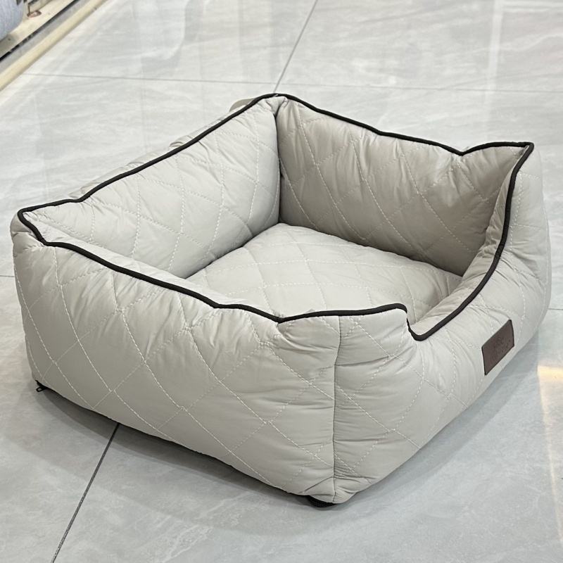 OEM ODM Waterproof Luxury Washable Waterproof Custom Orthopedic Cute Microfiber Square Pet Cat Pets Mat Dog Beds for Dogs